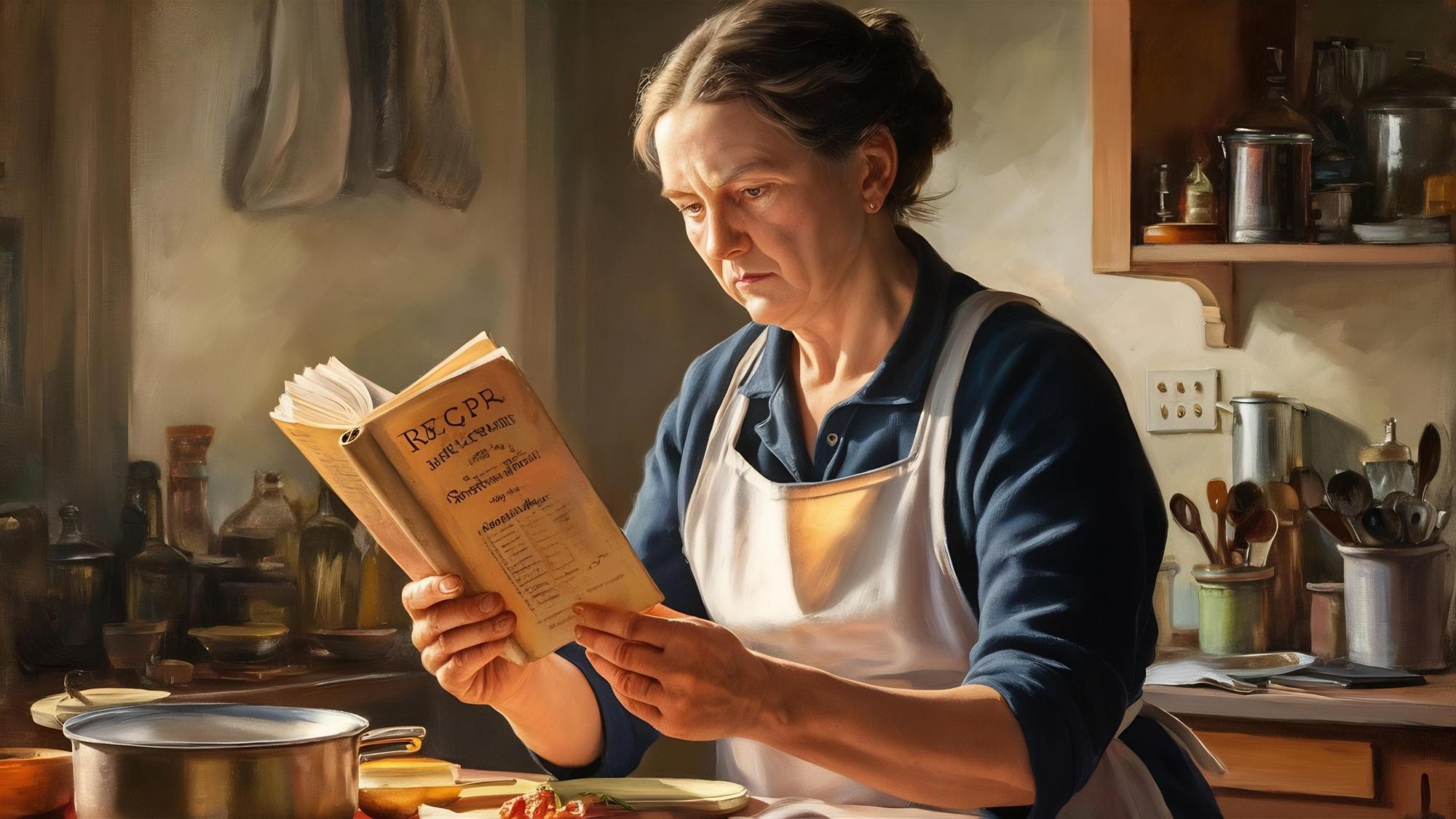 Founder in kitchen reviewing recipe notes