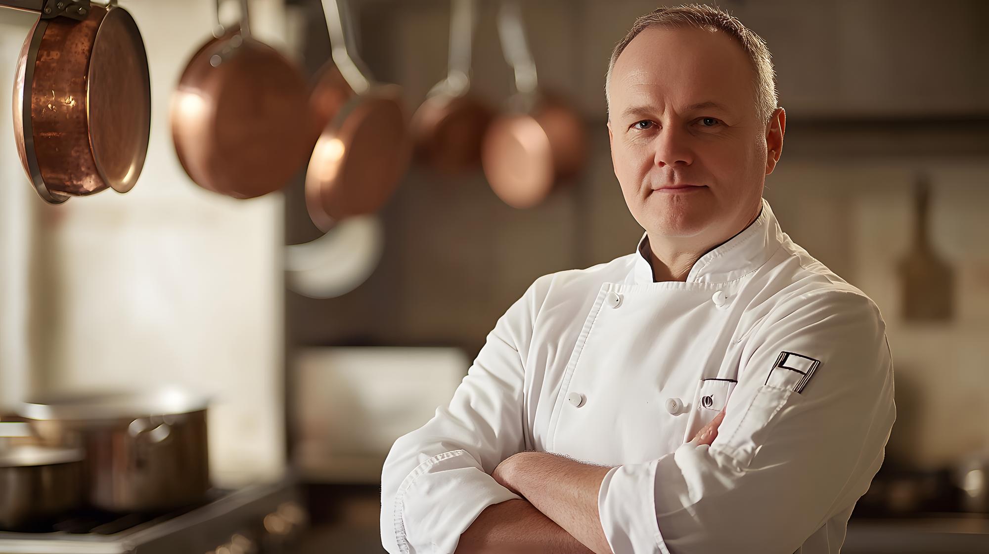 Head chef portrait in kitchen